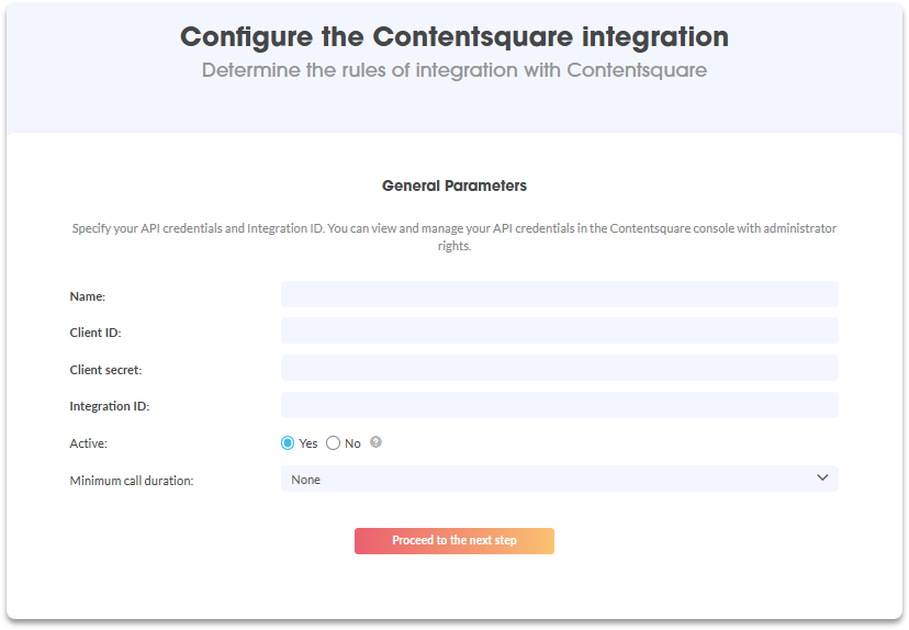 Content Square Credentials